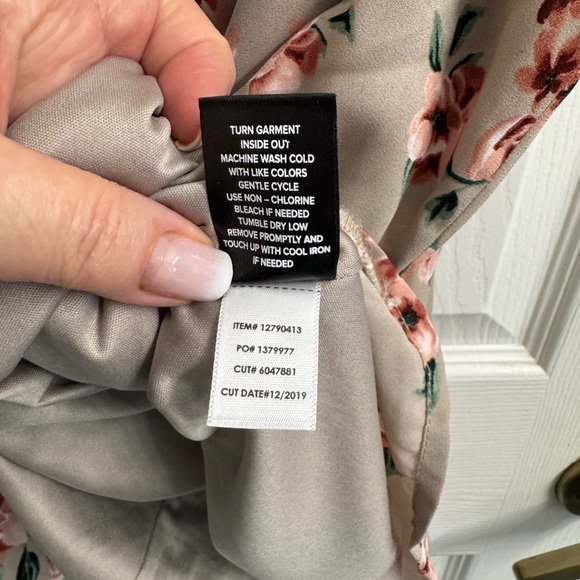 Torrid Floral Camisole - Pink and Green, with Tan - Fit and Flare - Size 2 - Picture 6 of 7